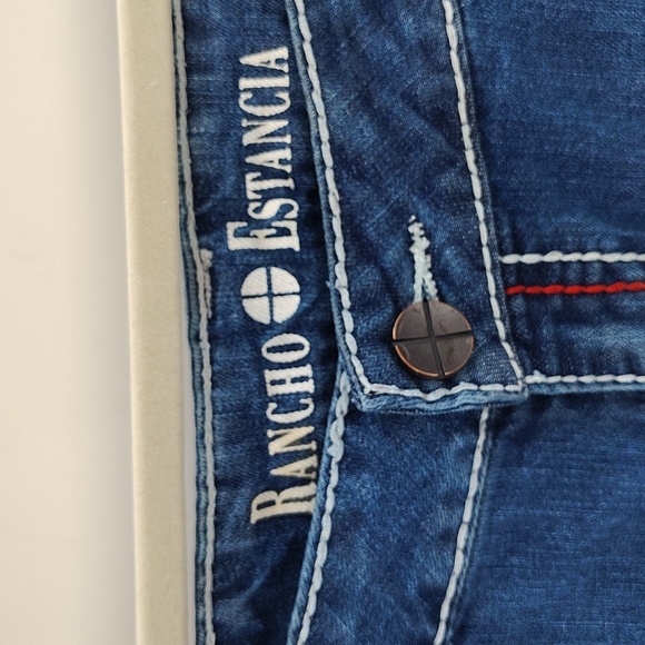 Rancho Estancia Southwest Tribal Jeans size 34 western bootcut embroidered - Picture 3 of 10